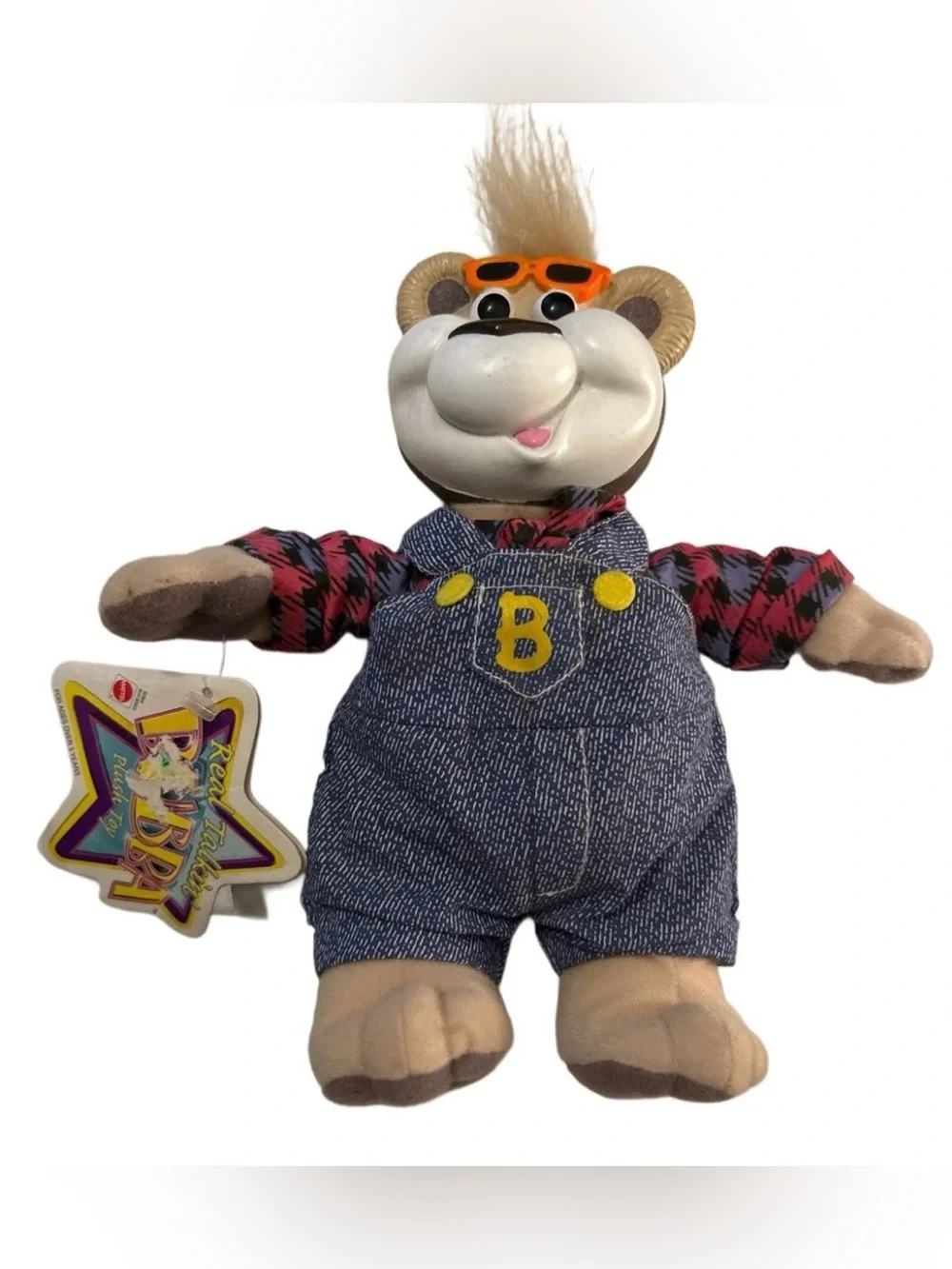 Vintage Talking Bubba Bear Mattel Toy 1999 Stuffed Animal Plush Original Tags